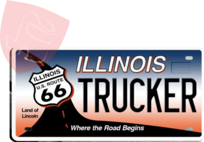 PLACA DECORATIVA TRUCKER ILLINOIS