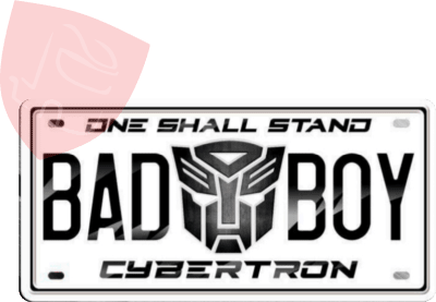 PLACA DECORATIVA BAD BOY BLANCO