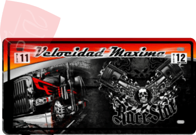 PLACA DECORATIVA VELOCIDAD MAXIMA