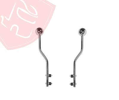 JG ASTAS CURVA CROMADAS CON BOLA 700 MM