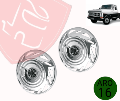 JG TAPAS DE RUEDAS DELANTERA CROMADA ARO 16 PIN D'AGUA