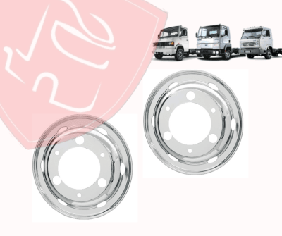 JG TAPAS DE RUEDAS DELANTERAS 17.5 CROMADAS ABIERTAS FORD CARGO VW MB