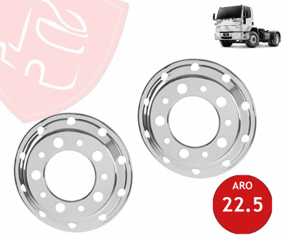 JG TAPAS DE RUEDAS DELANTERAS ARO 22.5 SILVER ABIERTA