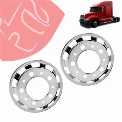 JG TAPAS DE RUEDAS DELANTERAS 22.5 CROMADAS CAMION AMERICA