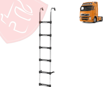 ESCALERA CROMADA VOLVO FH NH GLOBETROTTER 6 PELDAÑOS 2035 MM HASTA 2014