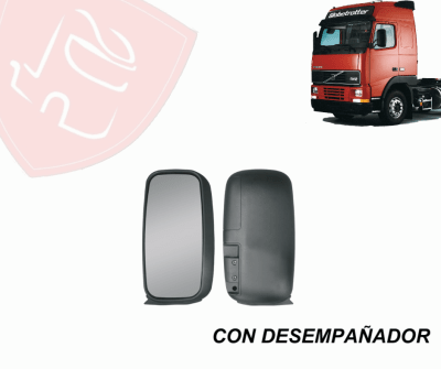 ESPEJO RETROVISOR LADO IZQUIERDO DESEMPAÑADOR VOLVO FH/NH/FM 1995/2009