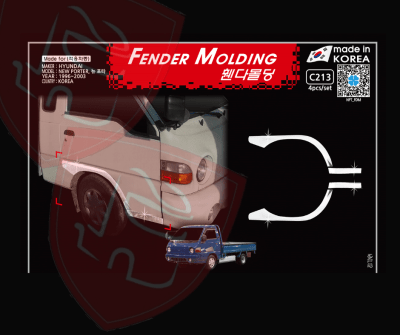 JG MOLDURAS CROMADAS TAPABARROS DELANTEROS HYUNDAI PORTER 1998/2004