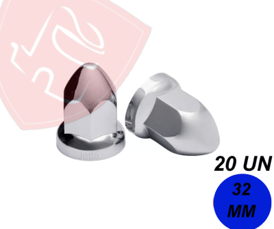 PACK 20 UN CUBRE TUERCA CROMADA ITALIANA 32 MM