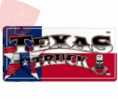 PLACA DECORATIVA TEXAS TRUCK CALAVERA