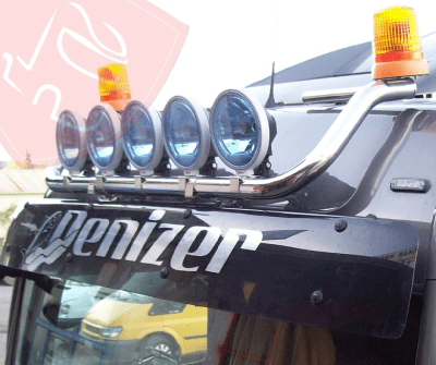 BARRA SUPERIOR PORTA NEBLINEROS LARGA INOX MAN TGX TGS TGA