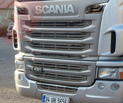 REJILLA MASCARA INOX ESPECIAL STRIPY SCANIA SERIE 5 MODERNO