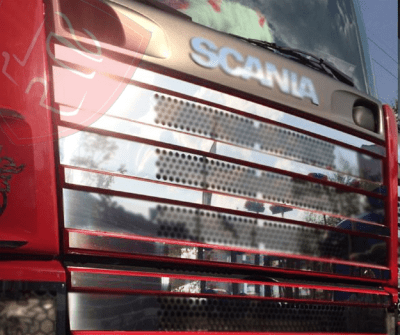 KIT REJILLA CORTA MASCARA INOX SCANIA SERIE 4