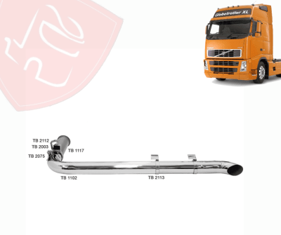 KIT ESCAPE CROMADO LADO IZQUIERDO 5