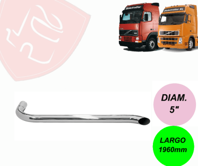 TUBO LATERAL CROMADO 5´ 1960 MM VOLVO FH FM NH