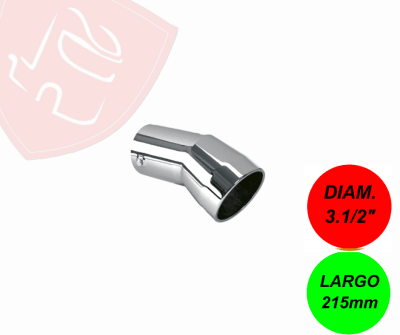 PUNTA DE ESCAPE CROMADA 3´1/2 X215MM