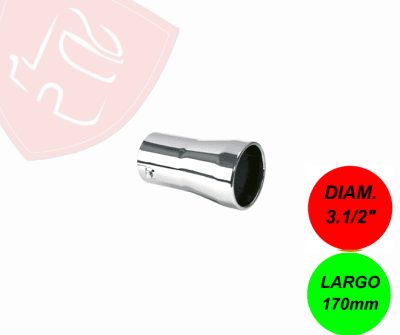 PUNTA DE ESCAPE CROMADA 3