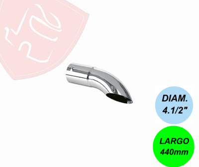 PUNTA DE ESCAPE CROMADA EN PUNTA 4 1/2