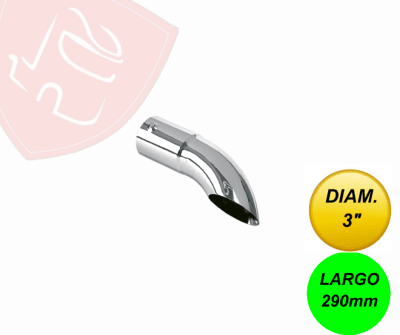 PUNTA DE ESCAPE CROMADA EN PUNTA 3