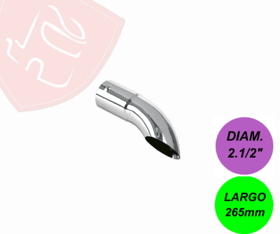 PUNTA DE ESCAPE CROMADA EN PUNTA 2 1/2