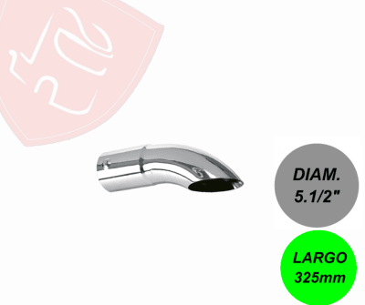 PUNTA DE ESCAPE CROMADA EN PUNTA 5 1/2