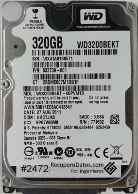 Disco Duro 320 GB – 2.5