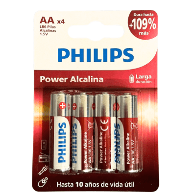 Pila AA Alcalina Pack 4 unidades PHILIPS