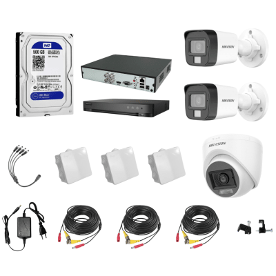 Kit 3 cámaras de seguridad autoinstalable Hikvision