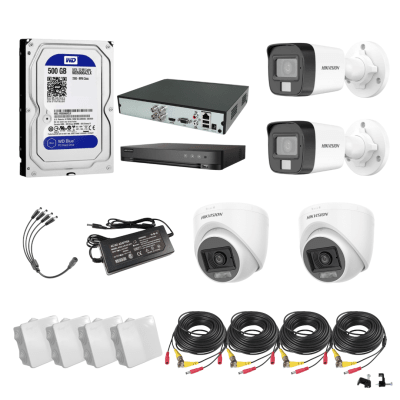 Kit 4 cámaras de seguridad autoinstalable Hikvision