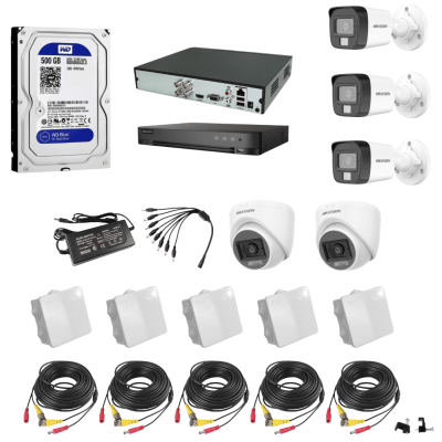 Kit 5 cámaras de seguridad autoinstalable Hikvision1