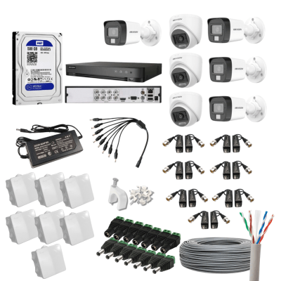 Kit 7 cámaras de seguridad Hikvision