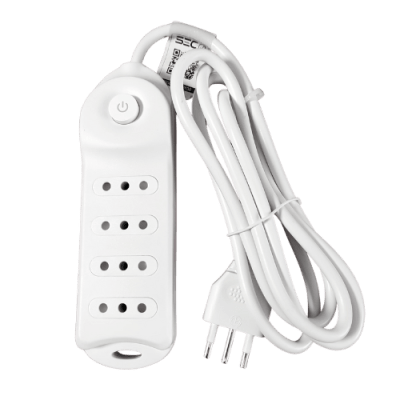 Alargador 4 tomas – 1.5 M Blanco