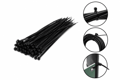 Amarra Plástica Negra 15 CM x 5 MM