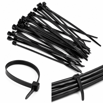 Amarra Plástica Negra 25 CM X 4.8 MM