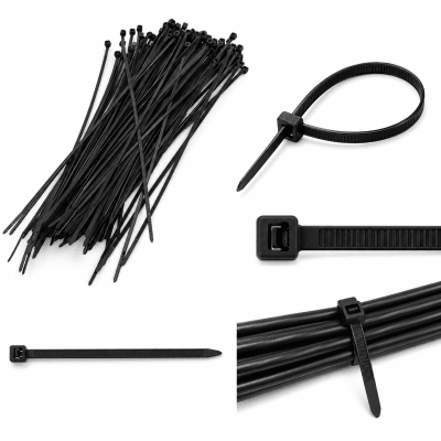 Amarra Plástica Negra 15 CM X 3,6 MM