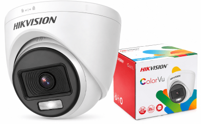 Hikvision domo plastica ColorVu Luz Blanca 20m