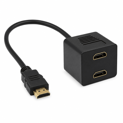 Cable Hdmi Un Macho a Dos Hembra 30 Cm