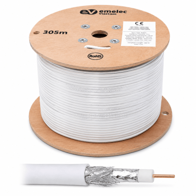CABLE COAXIAL RG6 BLANCO 305 MTS