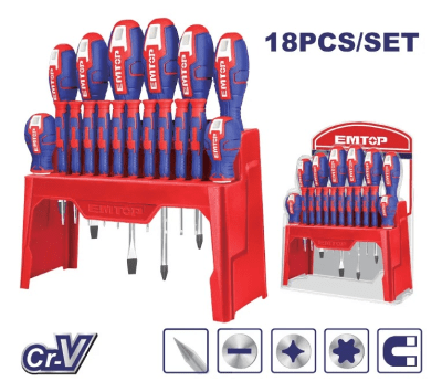 Set de Destornilladores De 18 Piezas1