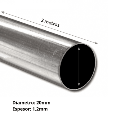Tubo EMT 20mm x 3MT x 1.2mm