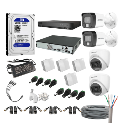 Kit 4 cámaras de seguridad Hikvision1