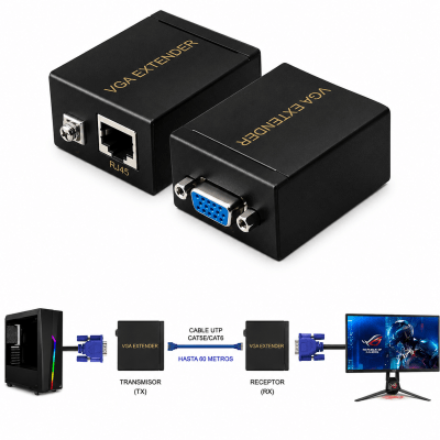 Extensor VGA por UTP – 60 Metros