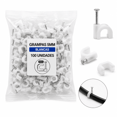 Grampas 5Mm Blanca
