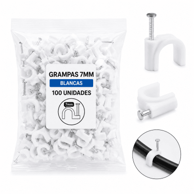 Grampas 7Mm Blanca