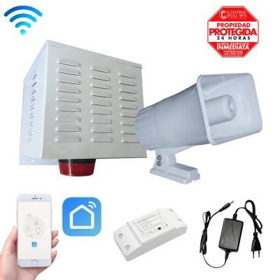 Kit alarma comunitaria Wifi App Movil 30W 1 TONO