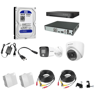 Kit 2 cámaras de seguridad autoinstalable Hikvision