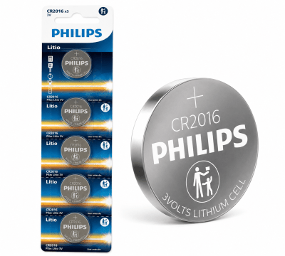 PILA DE BOTON CR2016 PHILIPS LITIO 3V