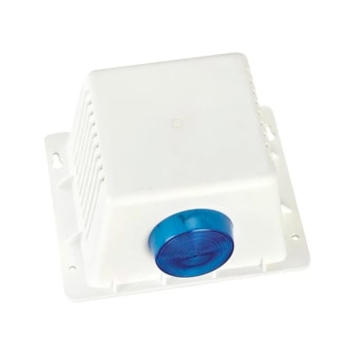 Sirena 20W Con Gabinete Plástico, Baliza Azul y Tamper