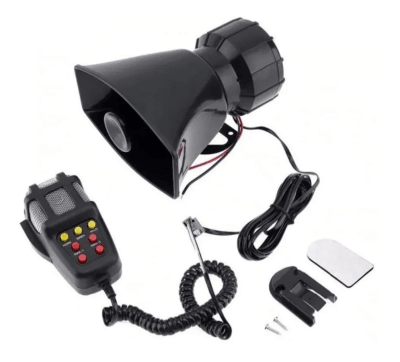 Bocina Sirena 100 Watts Policial Carabinero Megáfono 7 Tonos
