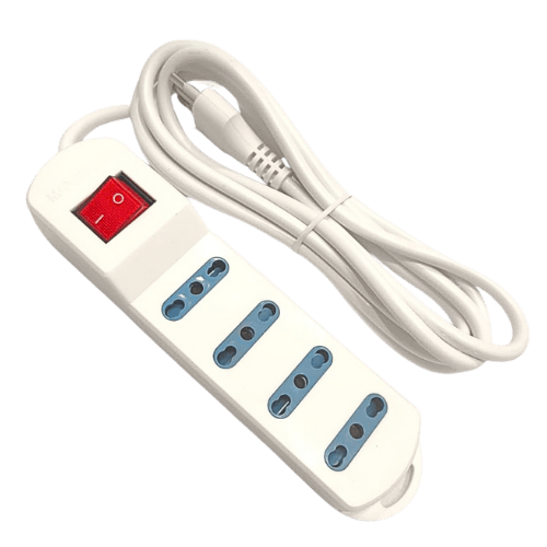 Alargador 4 Tomas Blanco con interruptor - 3M 0