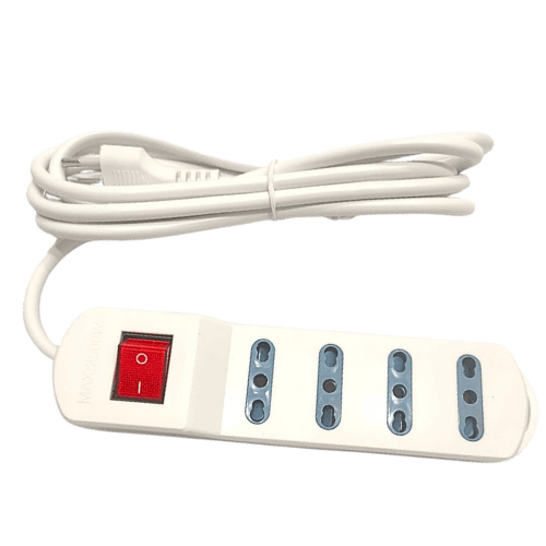 Alargador 4 Tomas Blanco con interruptor - 3M2